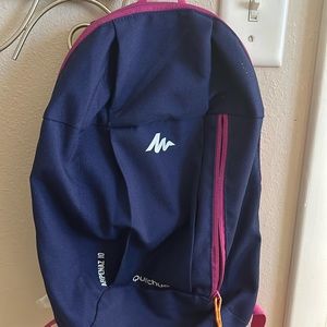 Medium sized backpack purple and dark blue